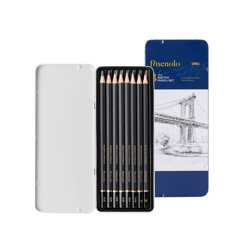 DELI ΜΟΛΥΒΙ ΣΧΕΔΙΟΥ ΚΑΣΕΤΙΝΑ ΜΕΤΑΛΛΙΚΗ 8 ΤΕΜΑΧΙΑ FINENOLO ΑΣΣΟΡΤΙ