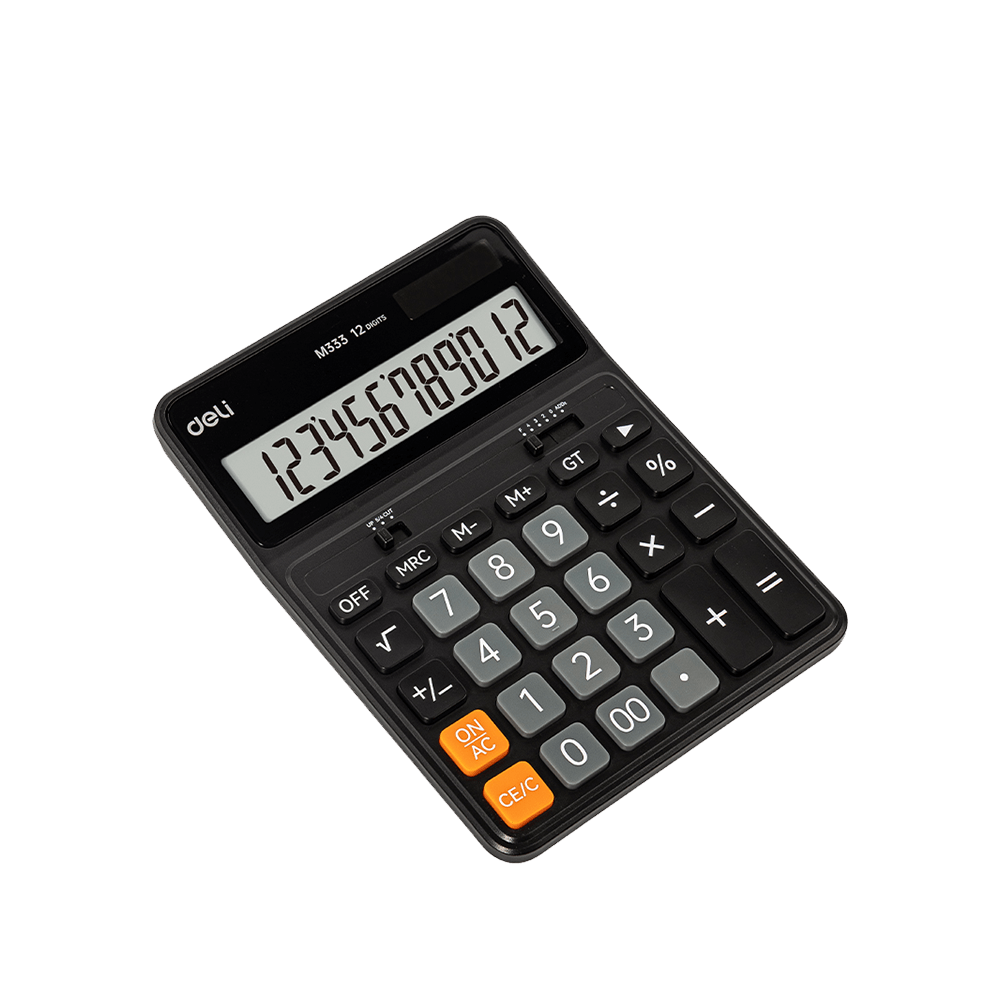 DELI ΑΡΙΘΜΟΜΗΧΑΝΗ 12 ΨΗΦΙA 17.6x12.9x2.8cm ASKEND ΜΑΥΡΟ