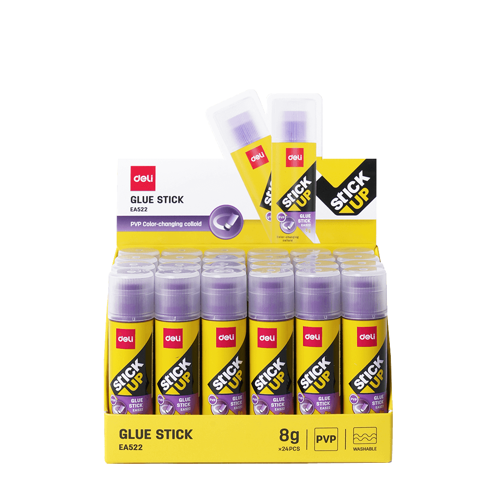 DELI ΒΙΤΡΙΝΑ ΓΕΜΑΤΗ ΚΟΛΛΑ STICK PVP 8gr STICK UP ΜΩΒ  (Το προιόν πωλείται σε μεμονωμένα τεμάχια του ενός)