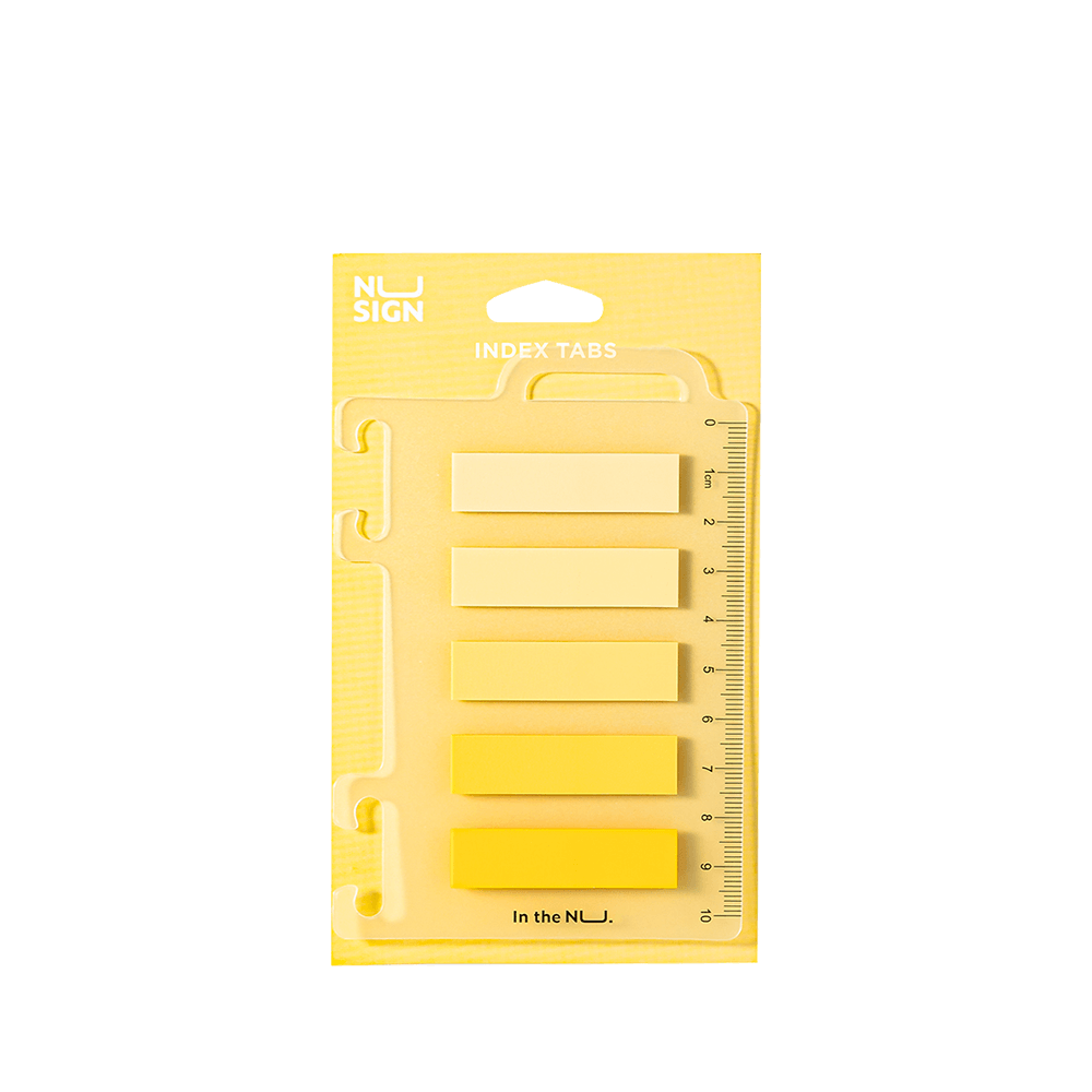 NUSIGN ΣΕΛΙΔΟΔΕΙΚΤΗΣ ΑΥΤΟΚΟΛΛΗΤΟ FILM BOPP BLISTER 5x20Φ 44x12mm ΚΙΤΡΙΝΟ