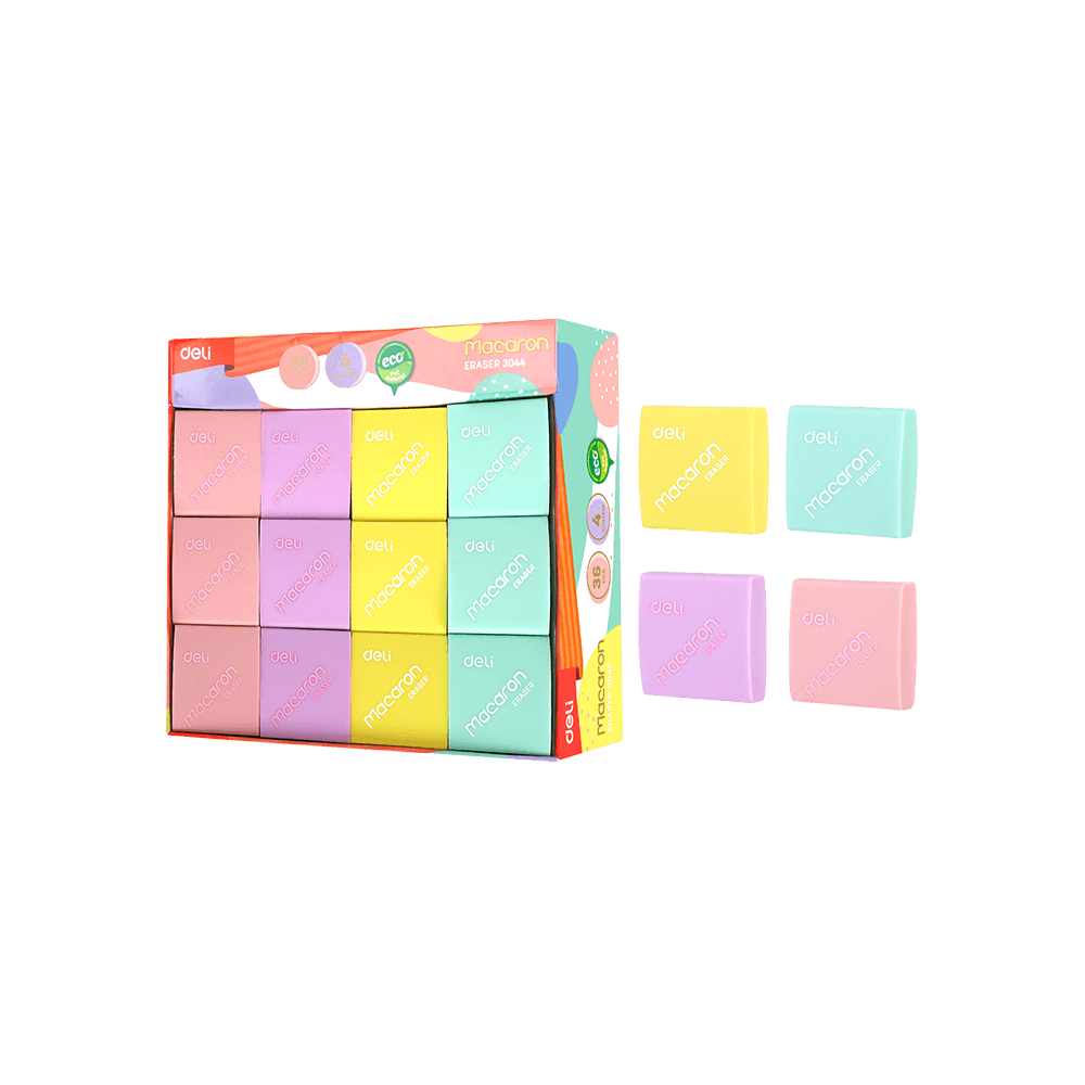 DELI ΒΙΤΡΙΝΑ ΓΕΜΑΤΗ ΓΟΜΑ 35x35x11mm MACARON ΑΣΣΟΡΤΙ 3 (Το προιόν πωλείται σε μεμονωμένα τεμάχια του ενός)