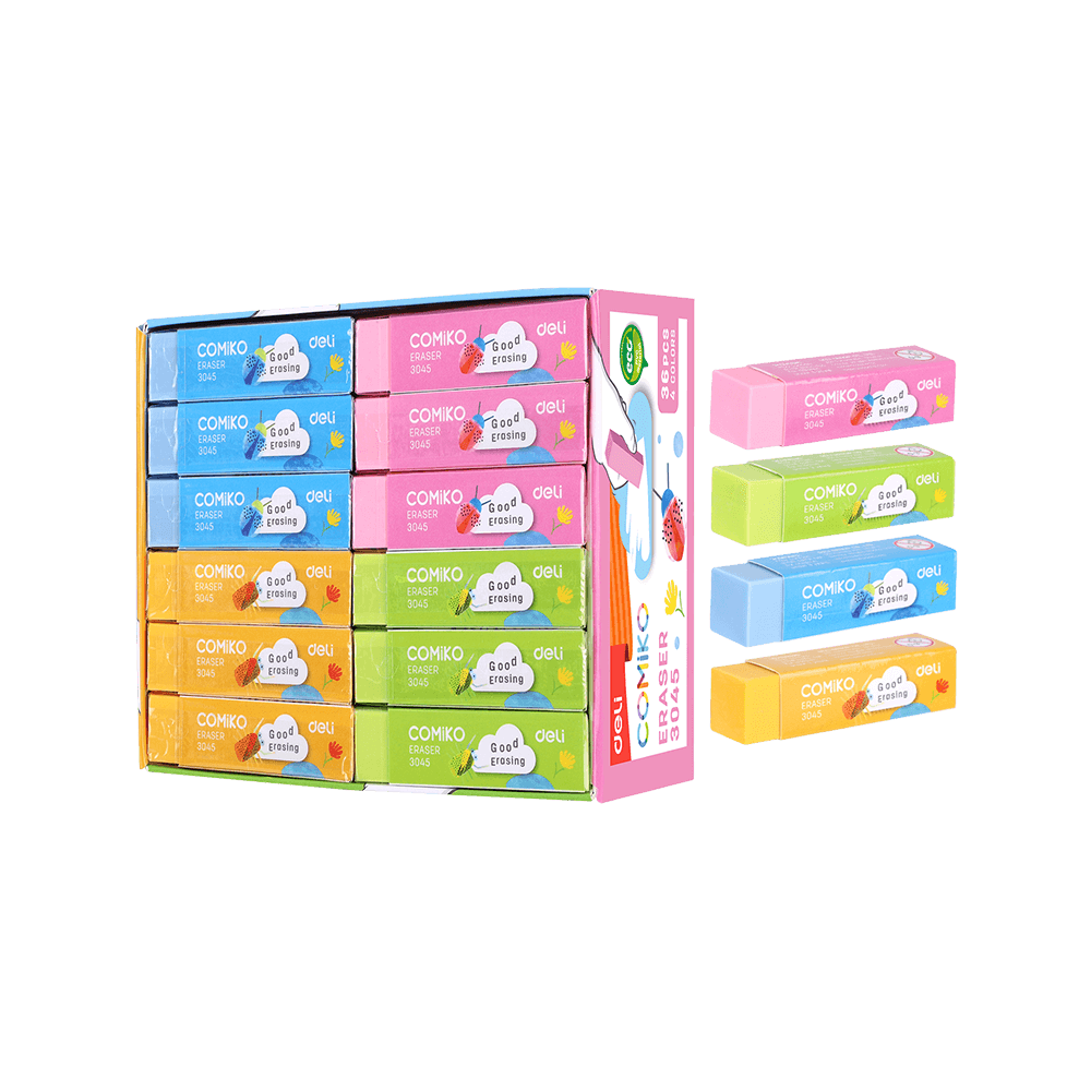 DELI ΒΙΤΡΙΝΑ ΓΕΜΑΤΗ ΓΟΜΑ 60x15x15mm COMIKO ΑΣΣΟΡΤΙ 36 ΤΕΜΑΧΙΑ (Το προιόν πωλείται σε μεμονωμένα τεμάχια του ενός)