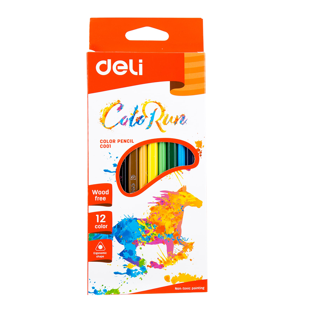 DELI ΚΡΑΙΓΙΟΝ (ΞΥΛΟΜΠΟΓΙΕΣ) WOOD-FREE ΤΡΙΓΩΝΙΚΟ 12 ΧΡΩΜΑΤΑ COLOR WOW 24 ΤΕΜΑΧΙ? (Το προιόν πωλείται σε μεμονωμένα τεμάχια του εν