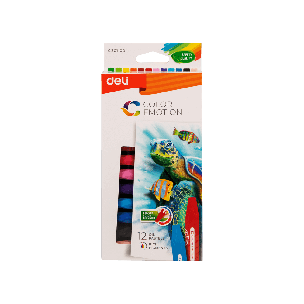 DELI ΛΑΔΟΠΑΣΤΕΛ 12 ΧΡΩΜΑΤΑ BLISTER COLOR EMOTION  (Το προιόν πωλείται σε μεμονωμένα τεμάχια του ενός)