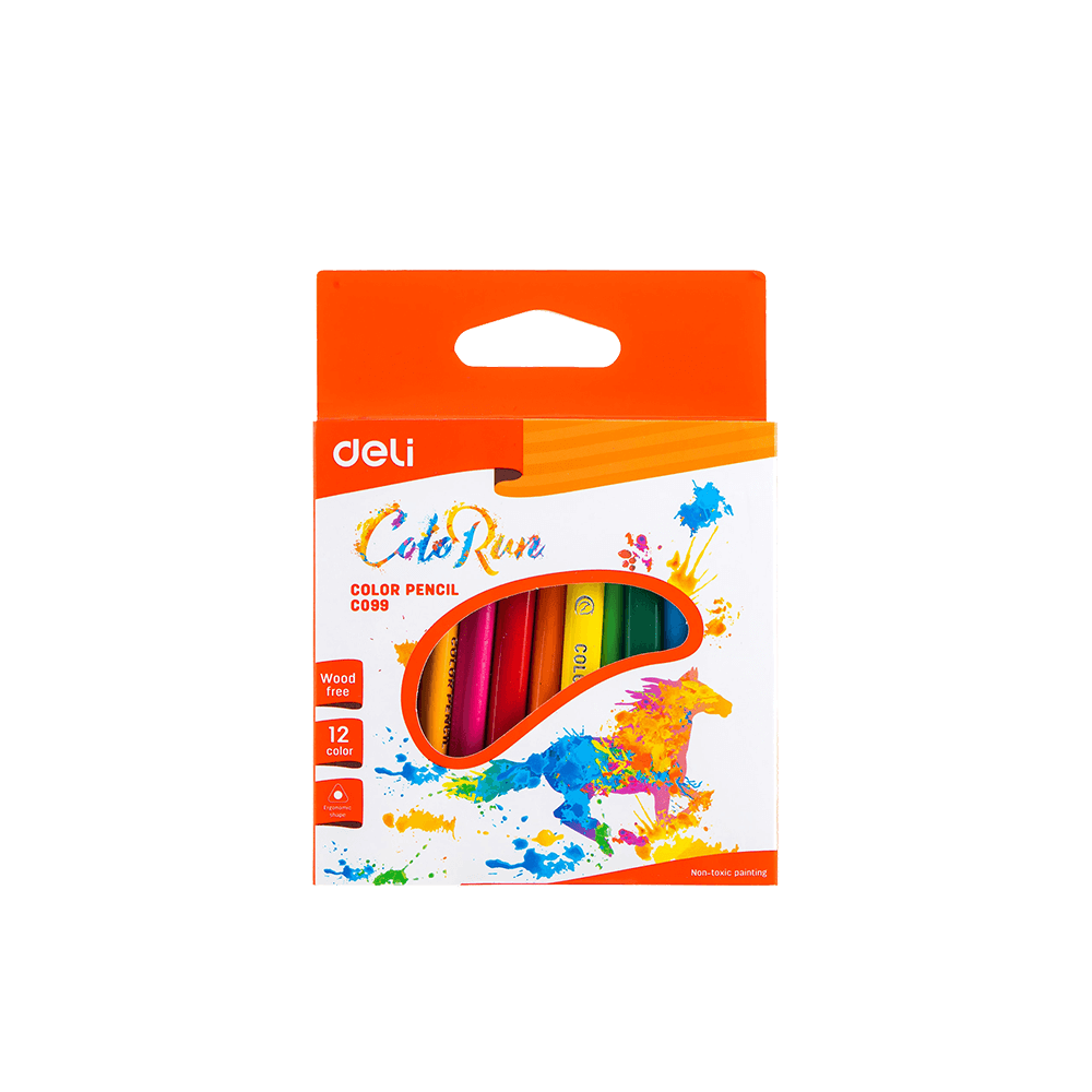 DELI ΚΡΑΙΓΙΟΝ WOOD-FREE ΤΡΙΓΩΝΟ ΜΙΝΙ BLISTER 12 ΧΡΩΜΑΤΑ Φ2.8mm COLORUN 48 ΤΕΜΑΧΙΑ (Το προιόν πωλείται σε μεμονωμένα τεμάχια του
