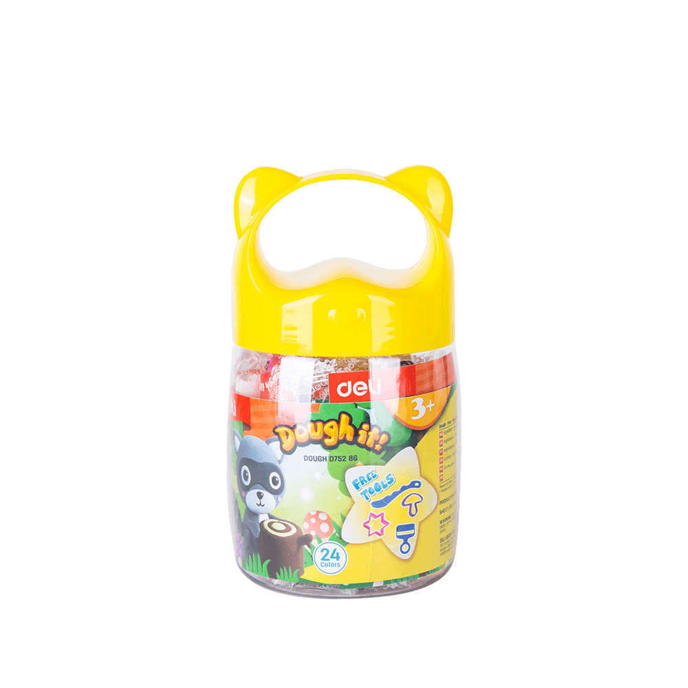 DELI ΠΛΑΣΤΟΖΥΜΑΡΑΚΙ ΚΟΥΒΑΣ 24 ΧΡΩΜΑΤΑ 280gr & 4 ΕΡΓΑΛΕΙΑ DOUGH IT