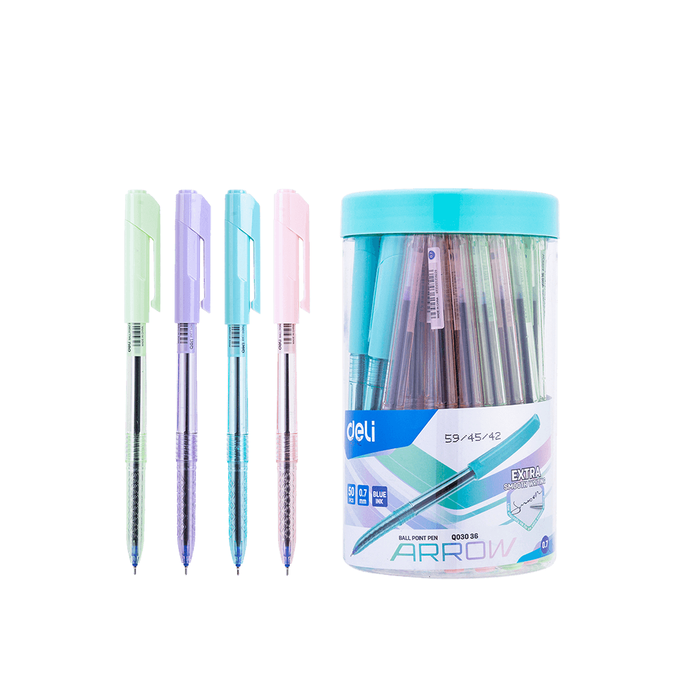 DELI ΣΤΥΛΟ BALLPOINT ΜΠΛΕ ΜΕΛΑΝΙ 0.7mm ARROW ΠΑΣΤΕΛ ΑΣΣΟΡΤΙ  (Το προιόν πωλείται σε μεμονωμένα τεμάχια του ενός)
