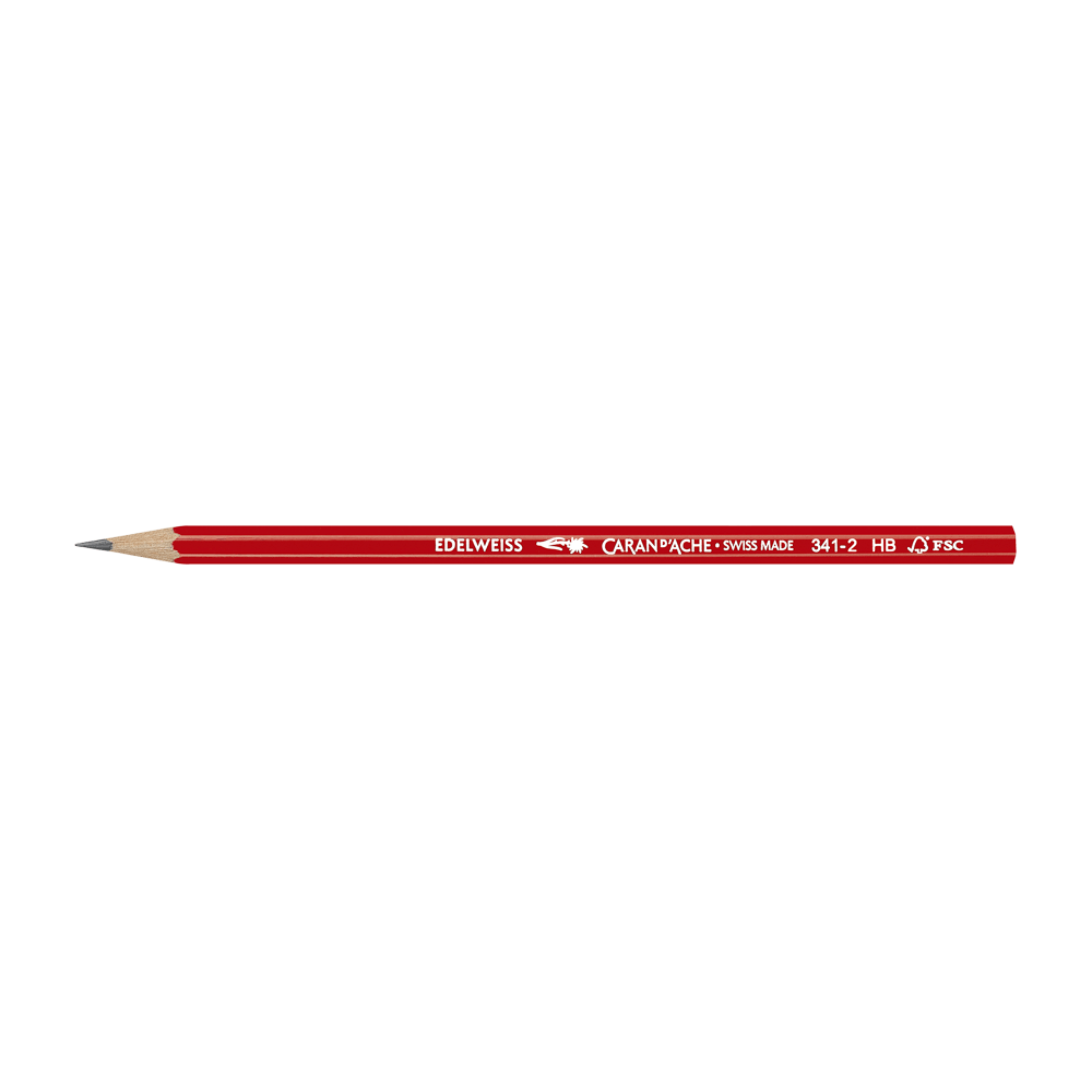 CΑRAN D'ACHE ΜΟΛΥΒΙ ΕΞΑΓΩΝΙΚΟ HB GRAPHITE EDELWEISS ΚΟΚΚΙΝΟ 12Τ (Το προιόν πωλείται σε μεμονωμένα τεμάχια του ενός)