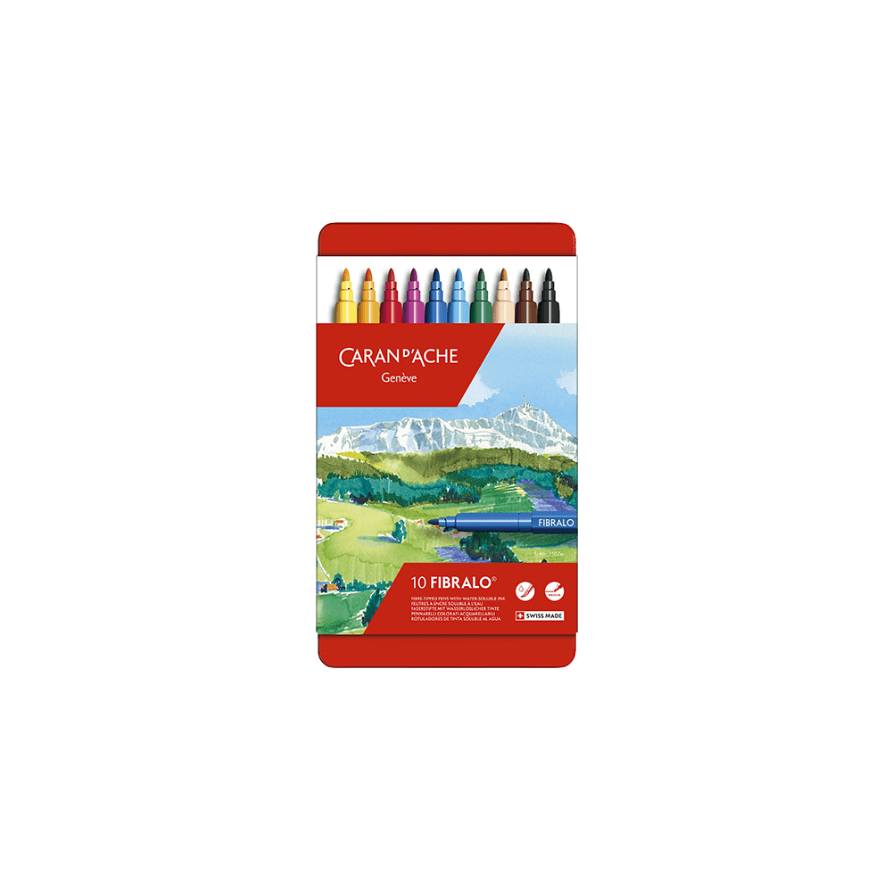 CARAN D'ACHE ΜΑΡΚΑΔΟΡΟΣ ΠΙΝΕΛΟ WASHABLE ΚΟΥΤΙ ΜΕΤΑΛΛΙΚΟ 10 ΧΡΩΜΑΤΑ Φ1.4mm FIBRALO CARAN D'ACHE ΜΑΡΚΑΔΟΡΟΣ ΠΙΝΕΛΟ WASHABLE ΚΟΥΤΙ ΜΕΤΑΛΛΙΚΟ 10 ΧΡΩΜΑΤΑ Φ1.4mm FIBRALO