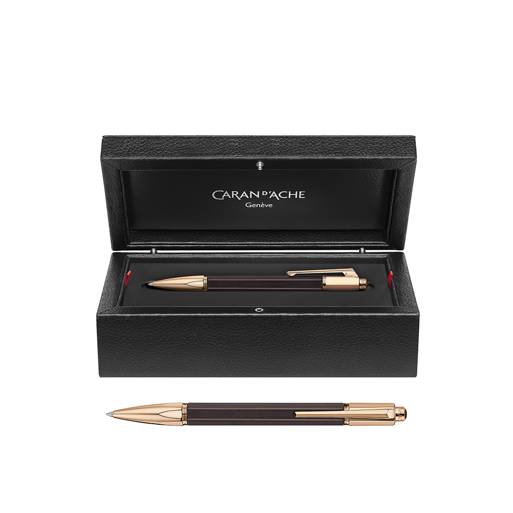 CARAN D'ACHE ΣΤΥΛΟ BALLPOINT VARIUS EBONY PINK GOLD/ΚΑΦΕ CARAN D'ACHE ΣΤΥΛΟ BALLPOINT VARIUS EBONY PINK GOLD/ΚΑΦΕ