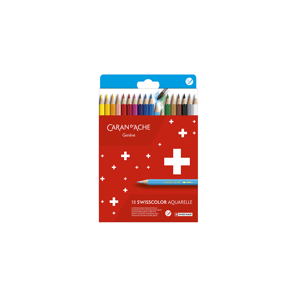 CARAN D'ACHE ΚΡΑΙΓΙΟΝ ΥΔΑΤΟΔΙΑΛΥΤΟ BLISTER 18 ΧΡΩΜΑΤΑ Φ2.8mm SWISSCOLOR