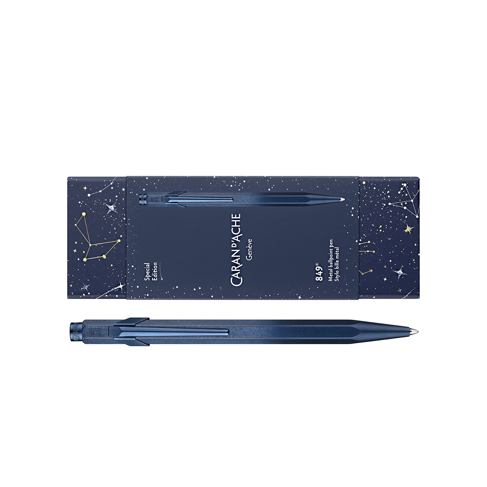 CΑRAN D'ACHE ΣΤΥΛΟ BALLPOINT ΜΑΥΡΟ ΜΕΛΑΝΙ ΜΕΤΑΛΛΙΚΟ ΣΕ ΧΑΡΤΙΝΟ ΚΟΥΤΙ MEDIUM 849