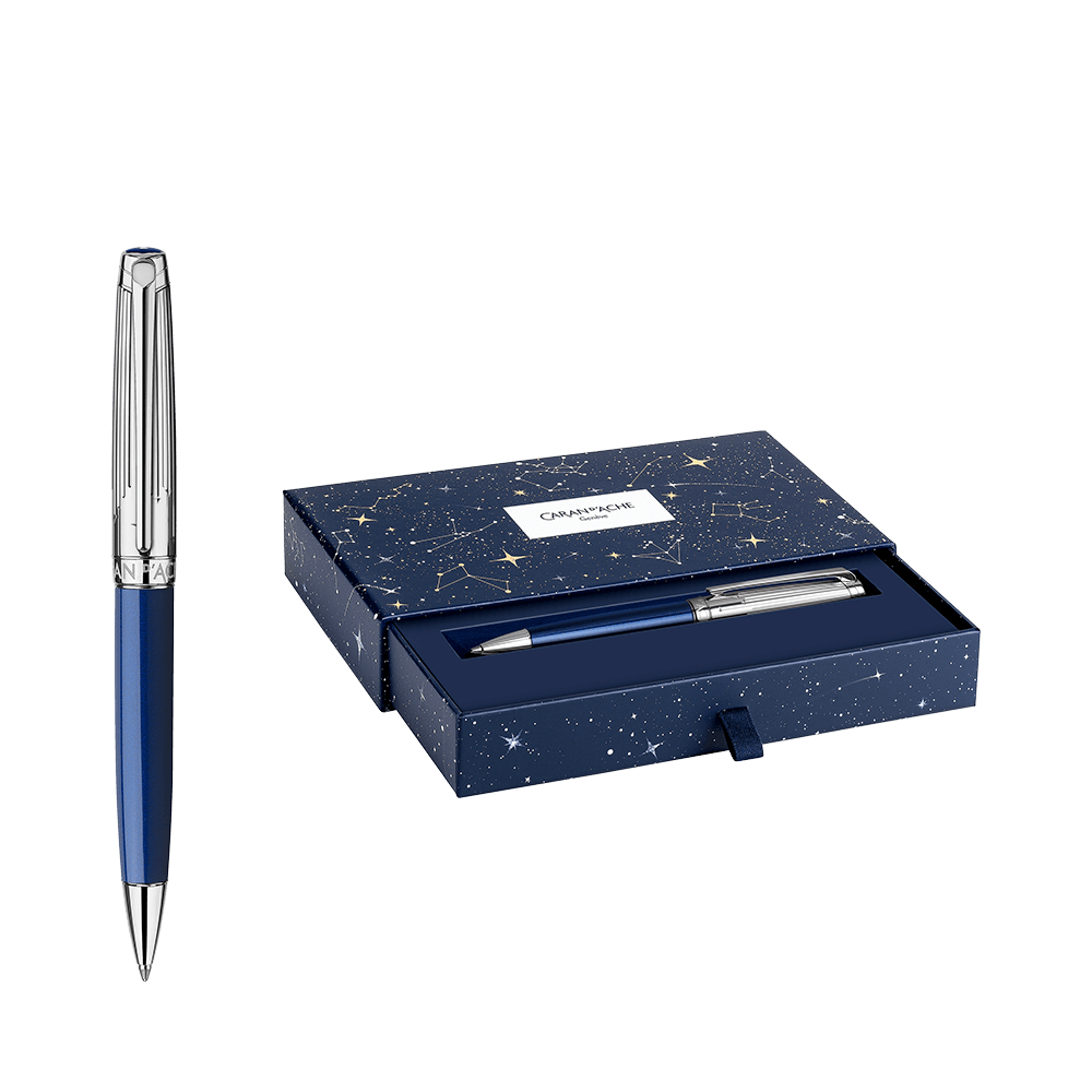 CΑRAN D'ACHE ΣΤΥΛΟ BALLPOINT ΜΑΥΡΟ ΜΕΛΑΝΙ ΜΕΤΑΛΛΙΚΟ ΣΕ ΧΑΡΤΙΝΟ ΚΟΥΤΙ MEDIUM LEMA