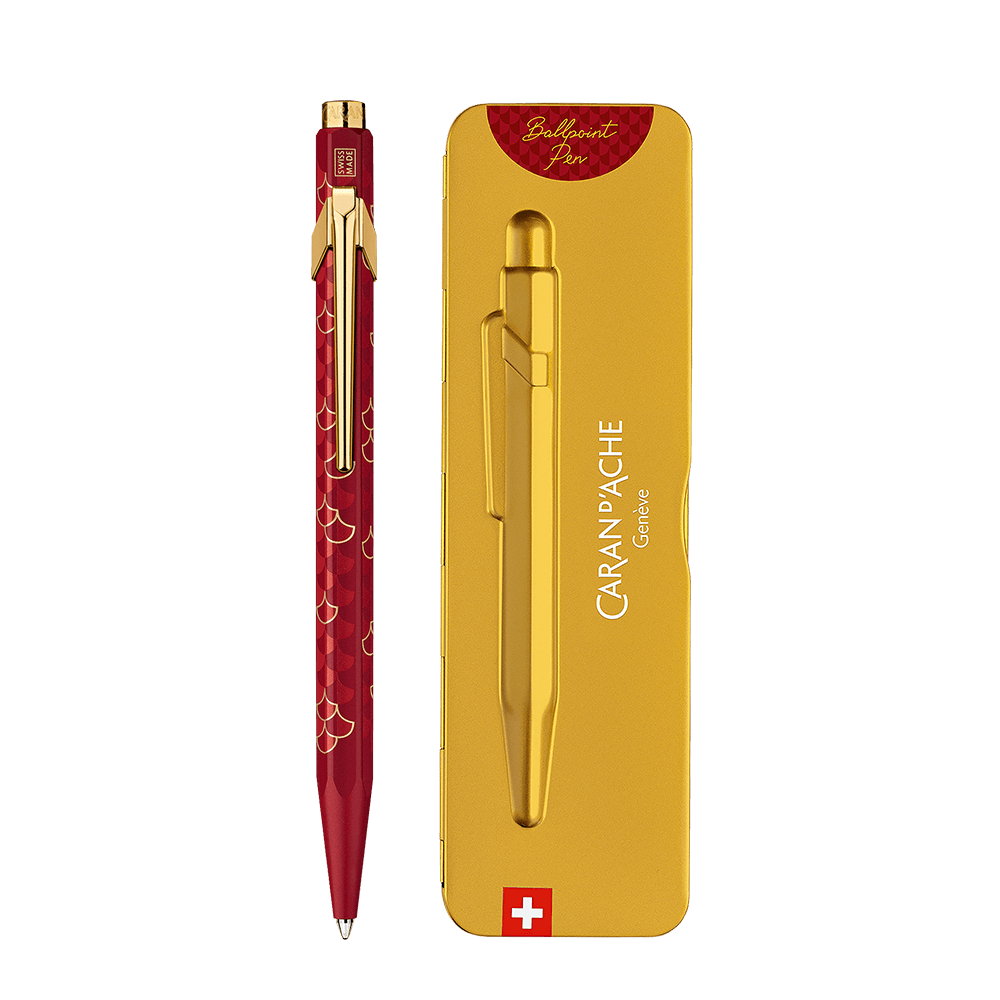 CARAN D'ACHE ΣΤΥΛΟ BALLPOINT ΜΑΥΡΟ ΜΕΛANI ΣΕ ΜΕΤΑΛΛΙΚΟ ΚΟΥΤΙ MEDIUM 849 DRAGON LTD 2024