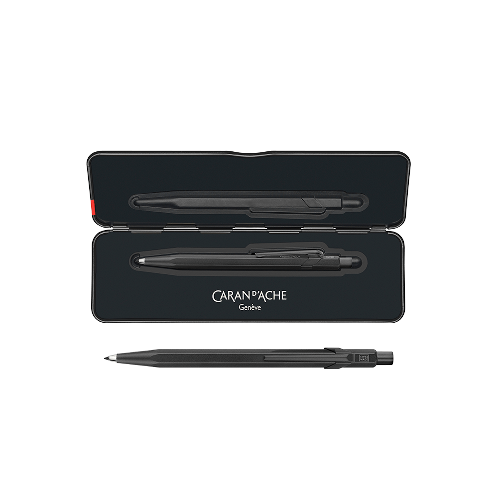 CARAN D'ACHE ΜΟΛΥΒΙ ΜΗΧΑΝΙΚΟ 2mm ΣΕ ΚΟΥΤΙ ΜΕΤΑΛΛΙΚΟ FIXPENCIL ΜΑΥΡΟ