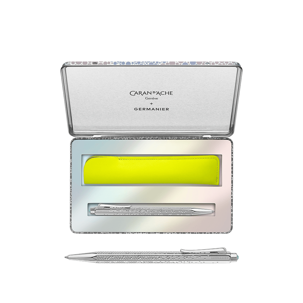 CARAN D'ACHE ΣΤΥΛΟ BALLPOINT ΠΛΑΤΙΝΑ & ΔΕΡΜATINH ΘΗΚΗ LIMITED EDITION 2025 ECRIDOR GERMANIER