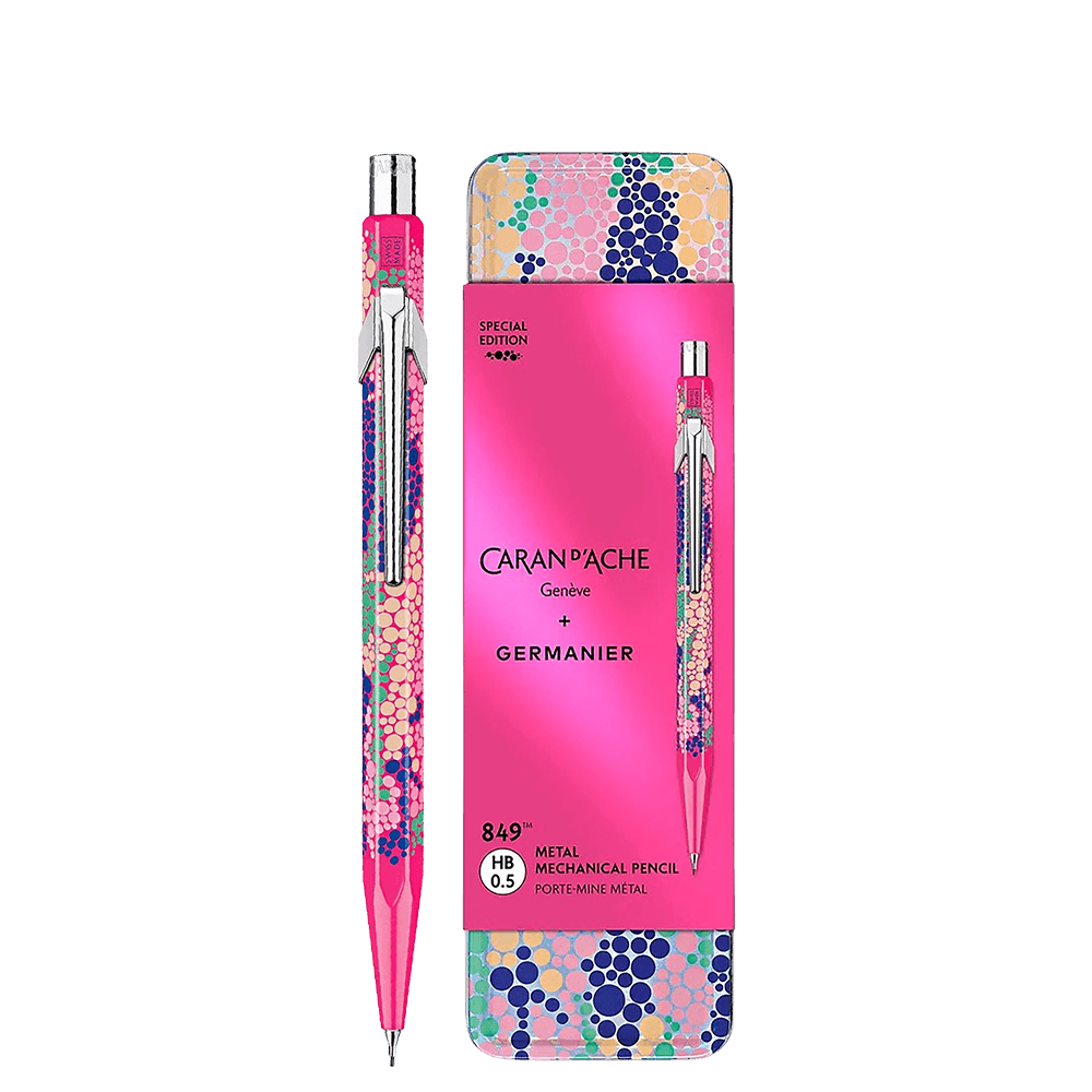 CARAN D'ACHE ΜΟΛΥΒΙ ΜΗΧΑΝΙΚΟ 0.5mm ΣΕ ΜΕΤΑΛΛΙΚΟ ΚΟΥΤΙ 849 GERMANIER PINK FLUO
