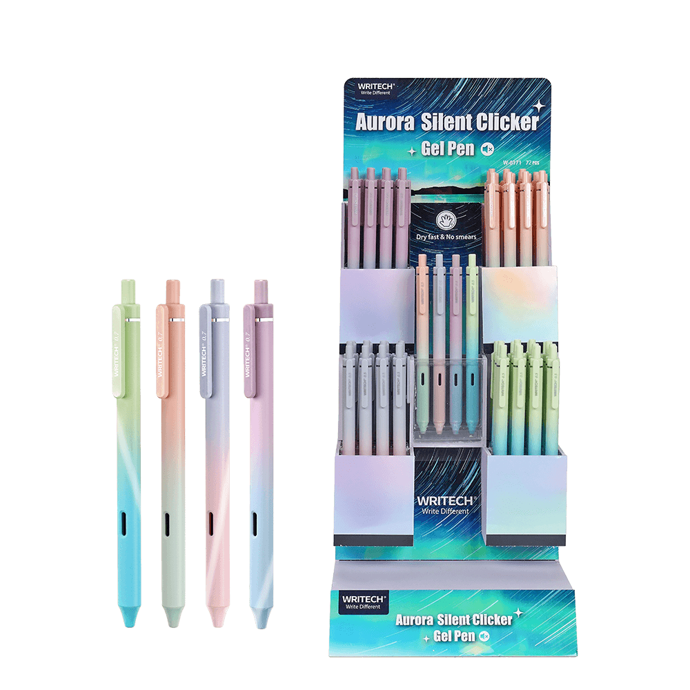 WRITECH ΒΙΤΡΙΝΑ ΓΕΜΑΤΗ ΣΤΥΛΟ GEL ΚΟΥΜΠΙ ΜΠΛΕ ΜΕΛΑΝΙ 0.7mm OMBRE 72 ΤΕΜΑΧΙΑ (Το προιόν πωλείται σε μεμονωμένα τεμάχια του ενός)