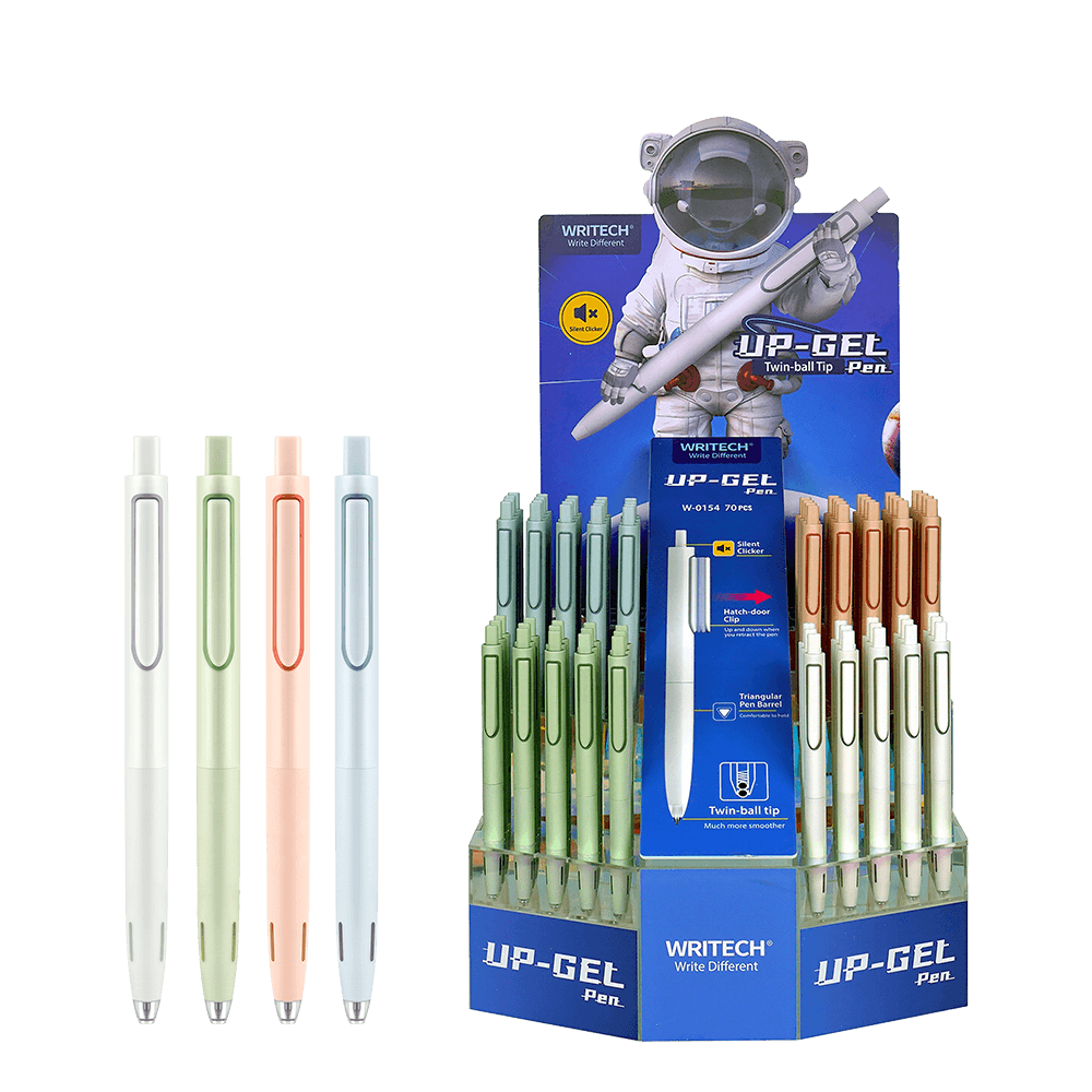 WRITECH ΒΙΤΡΙΝΑ ΓΕΜΑΤΗ ΣΤΥΛΟ GEL ΚΟΥΜΠΙ ΜΠΛΕ ΜΕΛΑΝΙ 0.7mm SPACE UP 70 ΤΕΜΑΧΙΑ (Το προιόν πωλείται σε μεμονωμένα τεμάχια του ενός