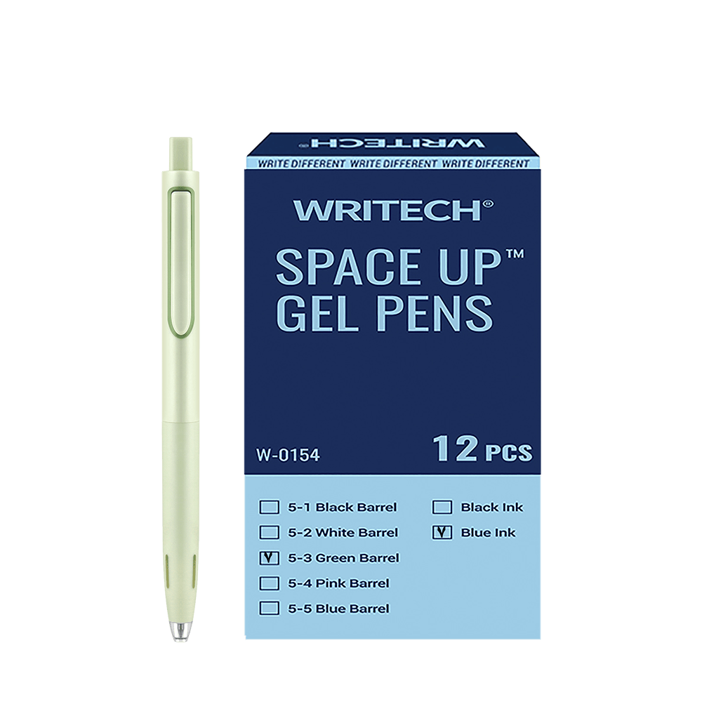 WRITECH ΣΤΥΛΟ GEL ΚΟΥΜΠΙ ΜΠΛΕ ΜΕΛΑΝΙ 0.7mm SPACE UP ΠΡΑΣΙΝΟ 12 ΤΕΜΑΧΙΑ (Το προιόν πωλείται σε μεμονωμένα τεμάχια του ενός)