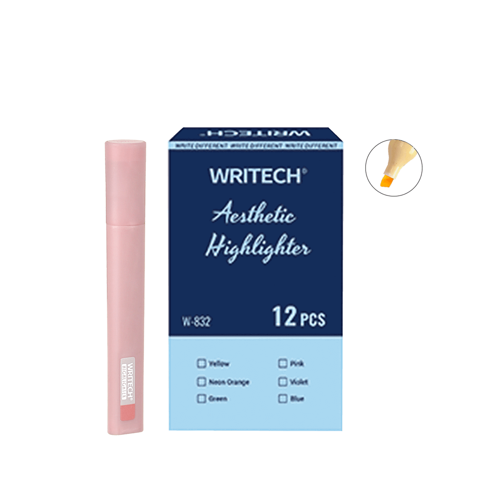 WRITECH ΜΑΡΚΑΔΟΡΟΣ ΥΠΟΓΡΑΜΜΙΣΗΣ ΠΛΑΚΕ 1-5.5mm AESTHETIC PASTEL TANGO ΡΟΖ 12 ΤΕΜΑΧΙΑ (Το προιόν πωλείται σε μεμονωμένα τεμάχια το