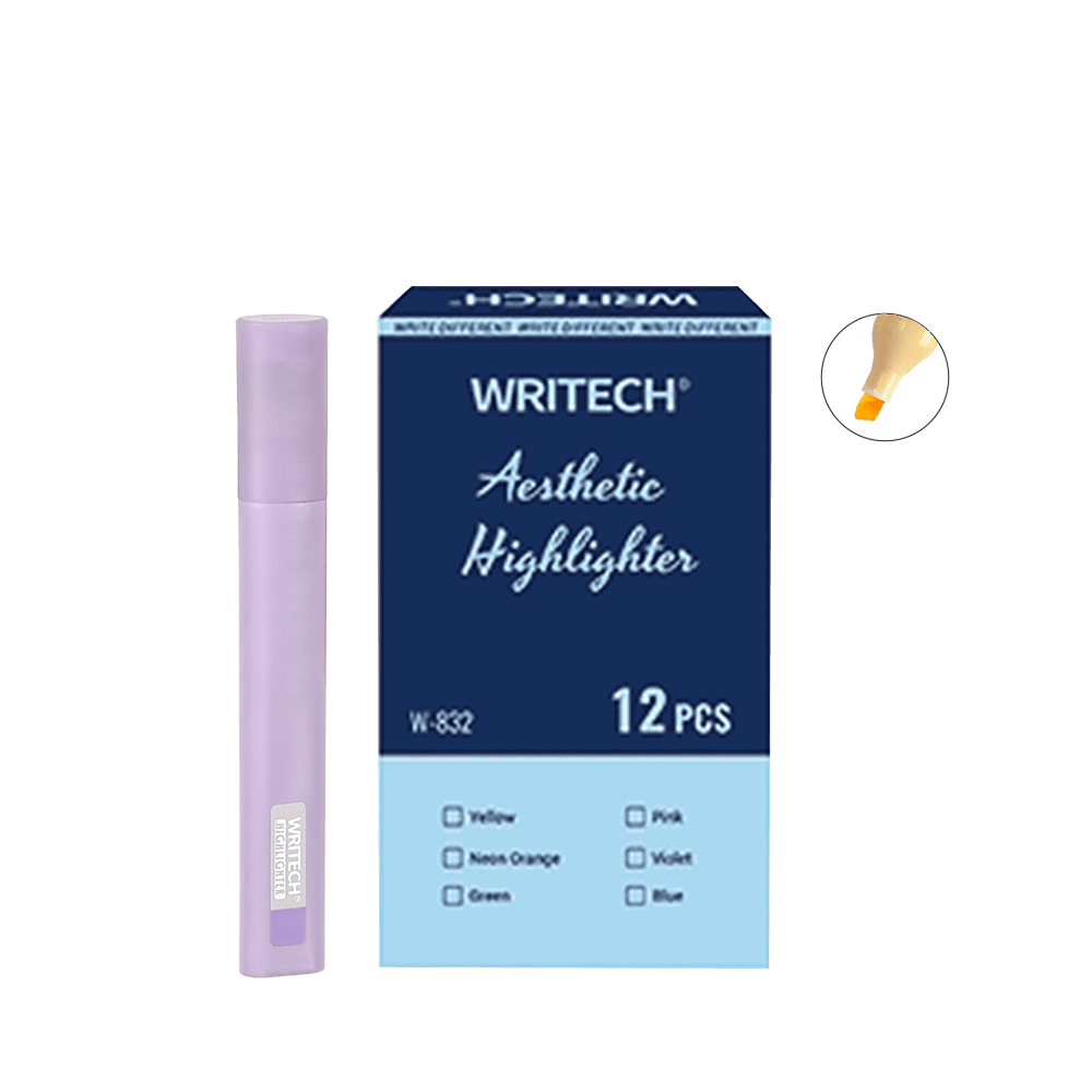 WRITECH ΜΑΡΚΑΔΟΡΟΣ ΥΠΟΓΡΑΜΜΙΣΗΣ ΠΛΑΚΕ 1-5.5mm AESTHETIC PASTEL ΛΙΛΑ 12 ΤΕΜΑΧΙΑ (Το προιόν πωλείται σε μεμονωμένα τεμάχια του ενό