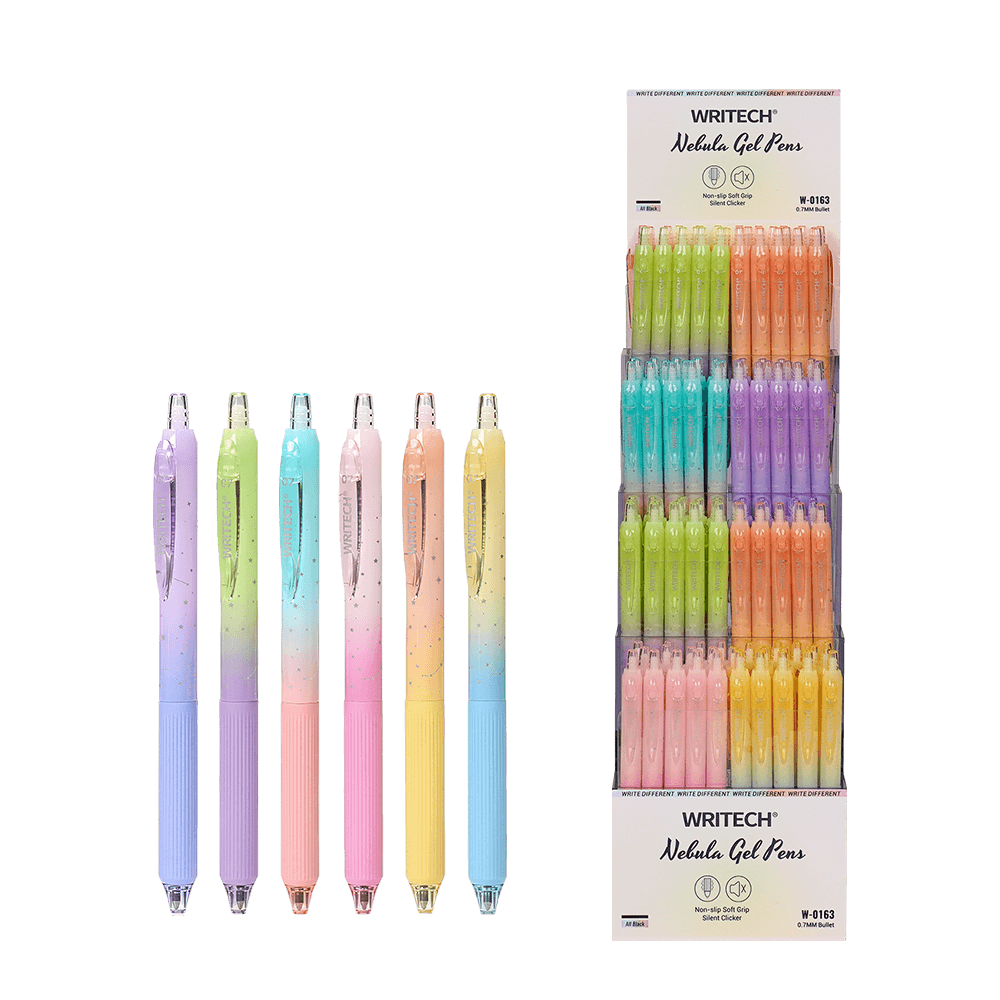 WRITECH ΒΙΤΡΙΝΑ ΓΕΜΑΤΗ ΣΤΥΛΟ GEL ΚΟΥΜΠΙ ΜΠΛΕ ΜΕΛΑΝΙ 0.7mm NEBULA 96 ΤΕΜΑΧΙΑ (Το προιόν πωλείται σε μεμονωμένα τεμάχια του ενός)