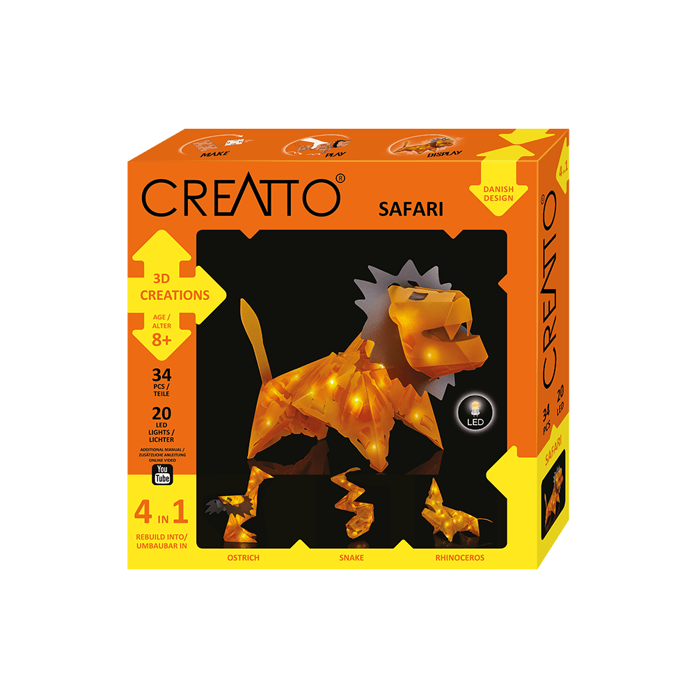 KOSMOS 3D ΚΑΤΑΣΚΕΥΗ ΜΕ LED 4 ΣΕ 1 ΛΙΟΝΤΑΡΙ CREATTO KOSMOS 3D ΚΑΤΑΣΚΕΥΗ ΜΕ LED 4 ΣΕ 1 ΛΙΟΝΤΑΡΙ CREATTO