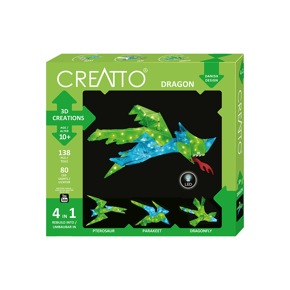 KOSMOS 3D ΚΑΤΑΣΚΕΥΗ ΜΕ LED 4 ΣΕ 1 ΔΡΑΚΟΣ CREATTO KOSMOS 3D ΚΑΤΑΣΚΕΥΗ ΜΕ LED 4 ΣΕ 1 ΔΡΑΚΟΣ CREATTO