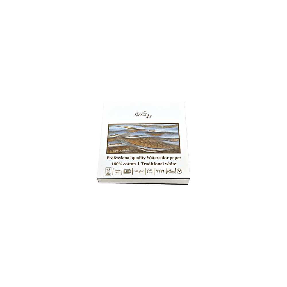 SMLT ART ΜΠΛΟΚ ΣΧΕΔΙΟΥ ΑΚΟΥΑΡΕΛΑΣ 20 ΦΥΛΛΑ 9x9cm 300gsm PRO FSC