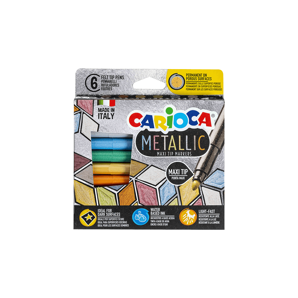 CARIOCA ΜΑΡΚΑΔΟΡΟΙ BLISTER METALLIC 6 ΧΡΩΜΑΤΑ