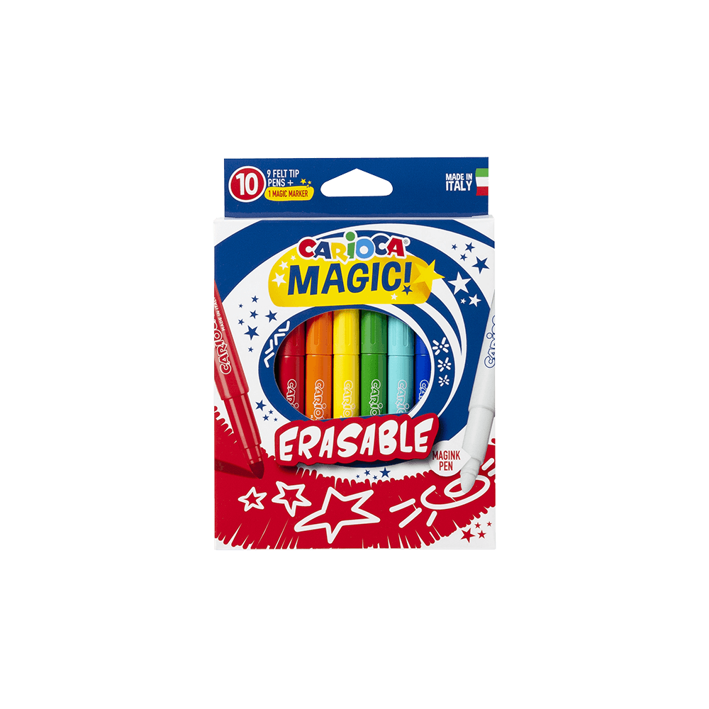 CARIOCA ΜΑΡΚΑΔΟΡΟΣ ΜΑΓΙΚΟΣ ΧΑΡΤΙΝΟ 9+1 ΧΡΩΜΑΤΑ ERASABLE CARIOCA ΜΑΡΚΑΔΟΡΟΣ ΜΑΓΙΚΟΣ ΧΑΡΤΙΝΟ 9+1 ΧΡΩΜΑΤΑ ERASABLE