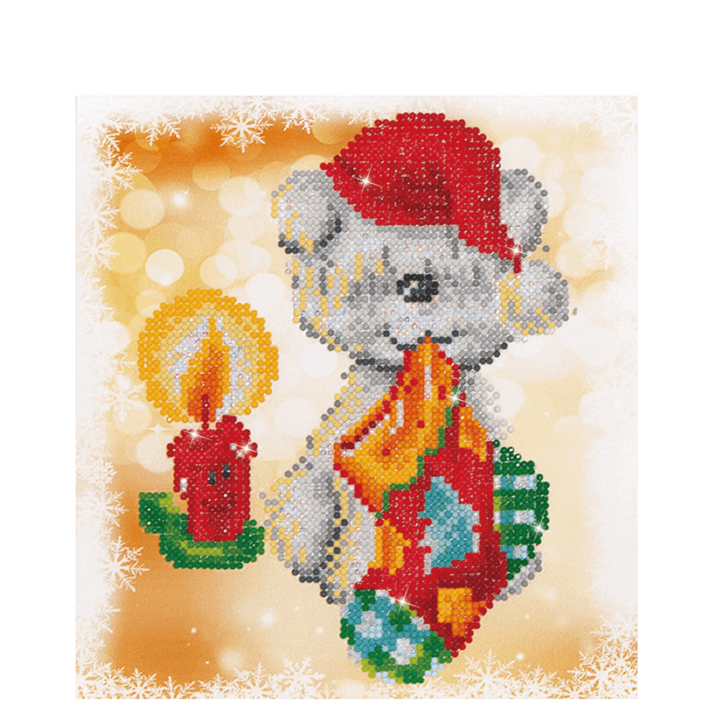 DIAMOND DOTZ ΚΑΤΑΣΚΕΥΗ ΨΗΦΙΔΩΤΟ 23x25cm ΧΡΙΣΤΟΥΓΕΝΝΙΑΤΙΚΗ ΚΑΛΤΣΑ