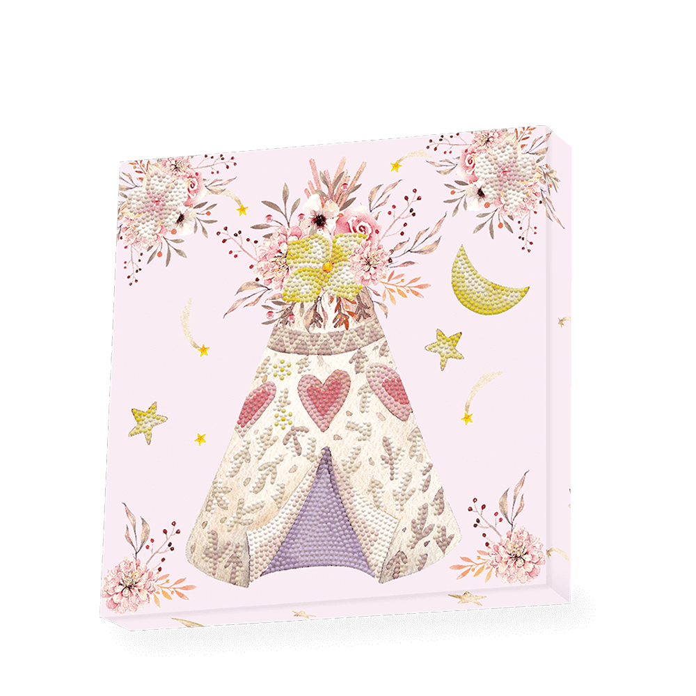 DIAMOND DOTZ ΚΑΤΑΣΚΕΥΗ ΨΗΦΙΔΩΤΟ BOX 28x28cm DOTZBOX ΣΚΗΝΗ ΙΝΔΙΑΝΑΣ