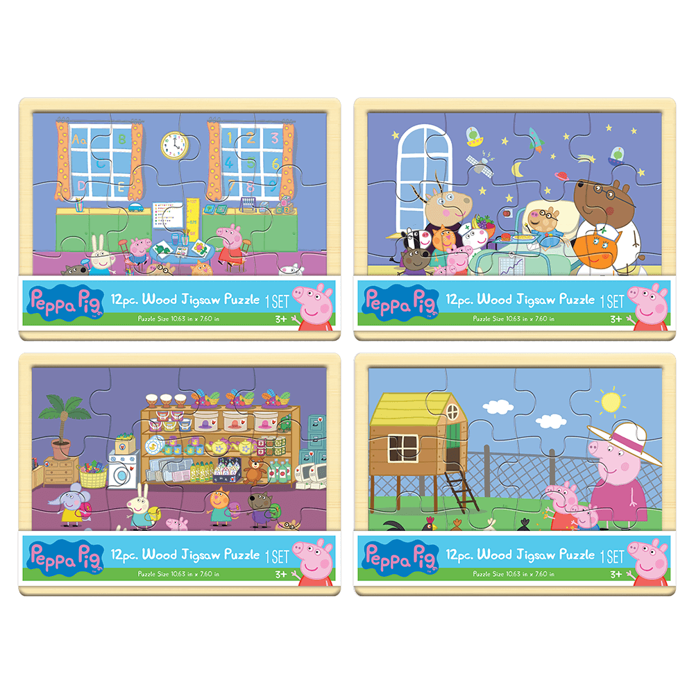 PEPPA PIG ΠΑΖΛ ΞΥΛΙΝΟ 12Τ 27x19cm ΠΕΠΠΑ ΑΣΣΟΡΤΙ