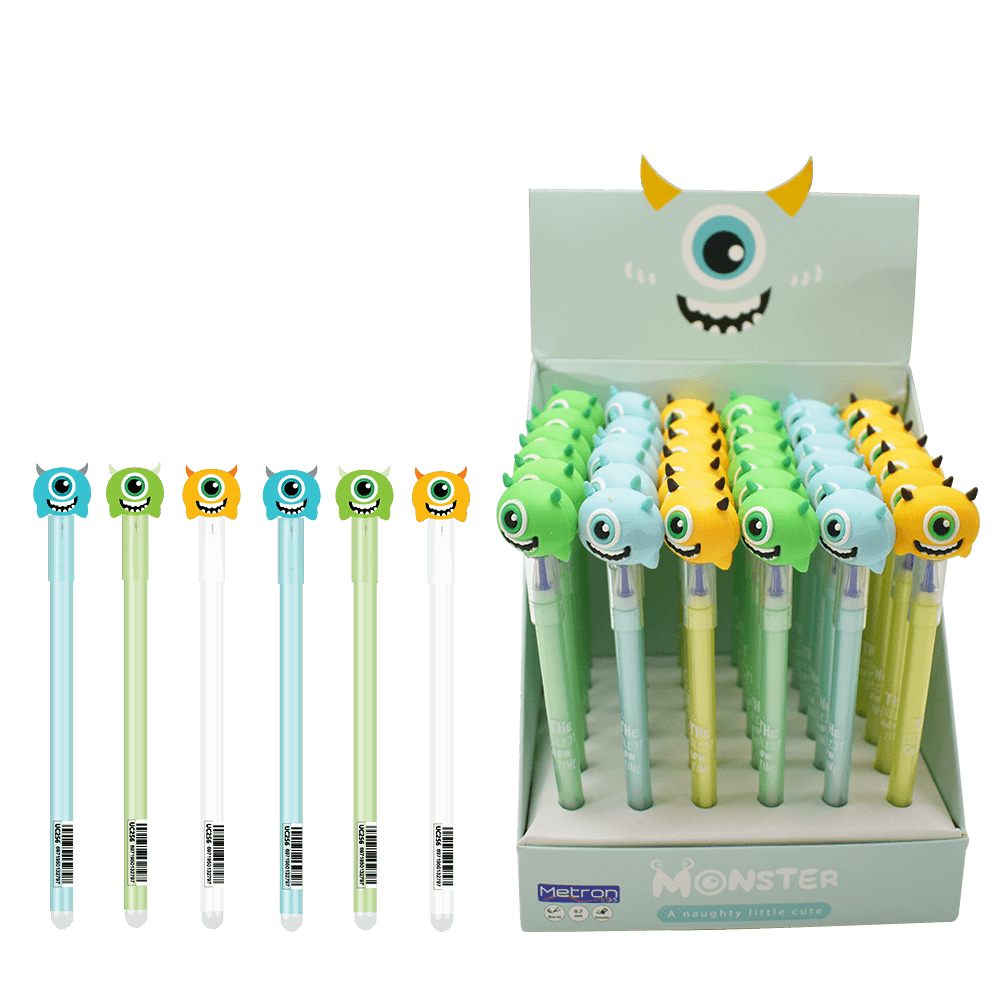 METRON KIDS ΒΙΤΡΙΝΑ ΓΕΜΑΤΗ ΣΤΥΛΟ GEL ΠΟΥ ΣΒΗΝΕΙ ΜΠΛΕ MΕΛΑΝΙ 0.7mm MONSTER 36 ΤΕΜ? (Το προιόν πωλείται σε μεμονωμένα τεμάχια του METRON KIDS ΒΙΤΡΙΝΑ ΓΕΜΑΤΗ ΣΤΥΛΟ GEL ΠΟΥ ΣΒΗΝΕΙ ΜΠΛΕ MΕΛΑΝΙ 0.7mm MONSTER 36 ΤΕΜ? (Το προιόν πωλείται σε μεμονωμένα τεμάχια του