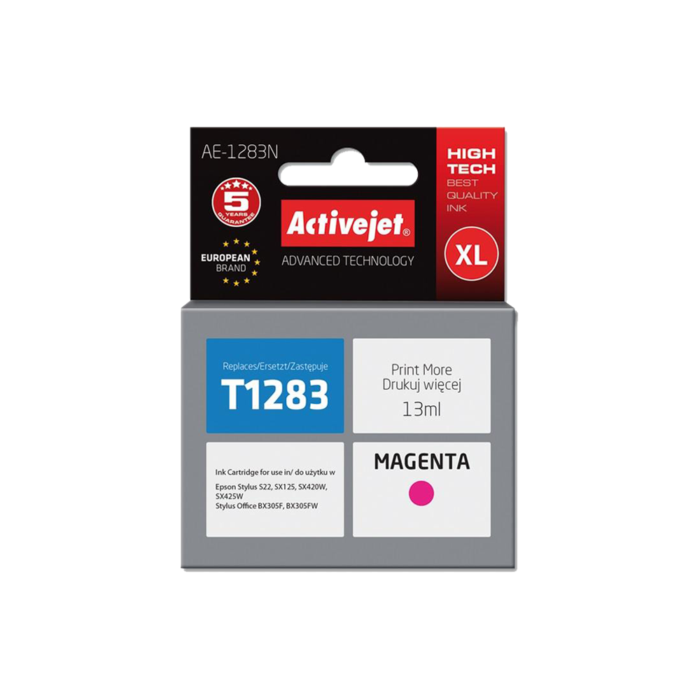 ACTIVE JET INK ΣΥΜΒΑΤΟ ΜΕ EPSON AE-1283N #T1283 MAGENTA 13ml (Ν) #C13T12834011 ACTIVE JET INK ΣΥΜΒΑΤΟ ΜΕ EPSON AE-1283N #T1283 MAGENTA 13ml (Ν) #C13T12834011