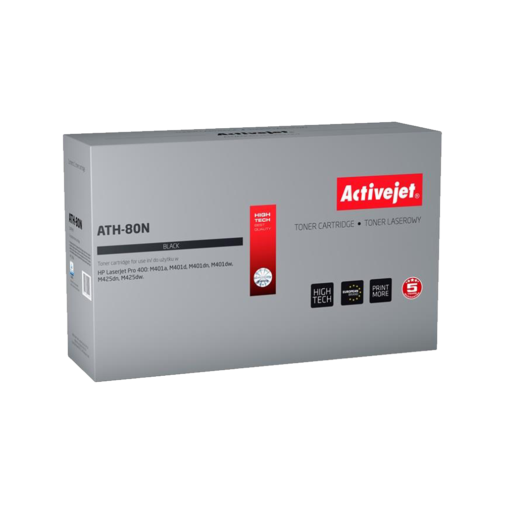 ACTIVE JET TONER ΣΥΜΒΑΤΟ ΜΕ HP ATH-80N #CF280A BLACK 3.500Φ. (Ν) #CF280A