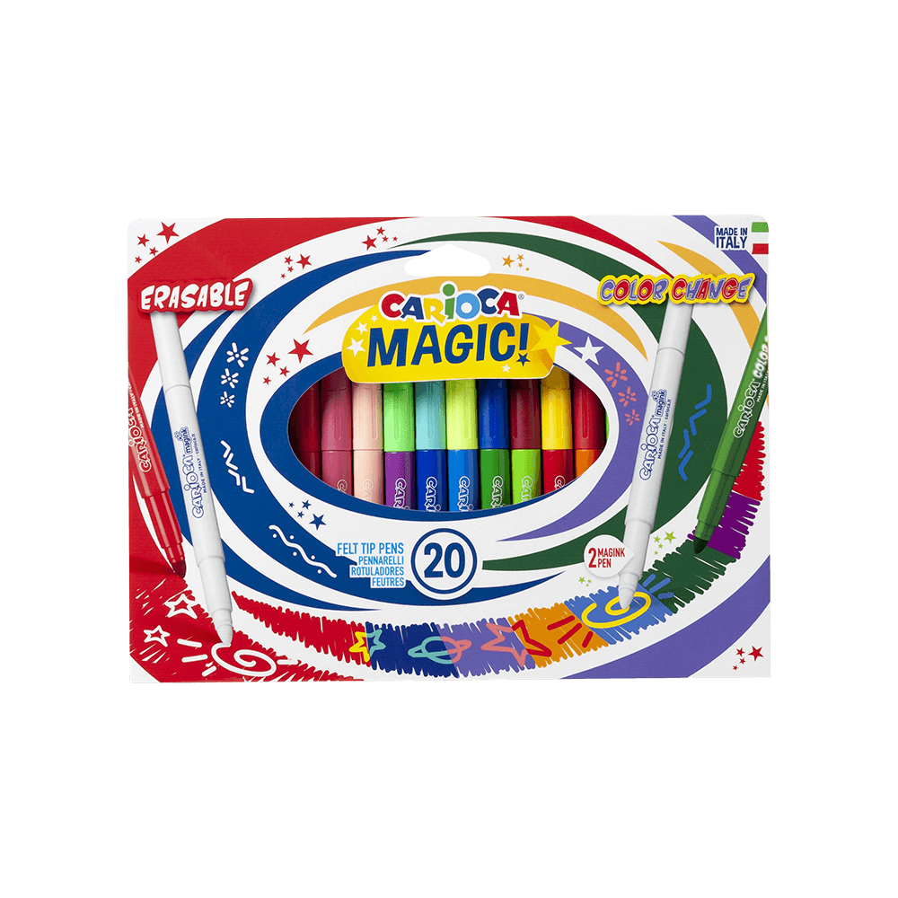 CARIOCA ΜΑΡΚΑΔΟΡΟΙ 9+9+2 ΧΡΩΜΑΤΑ JUMBO MAGIC CAMBIACOLOR 20 ΤΕΜΑΧΙΑ