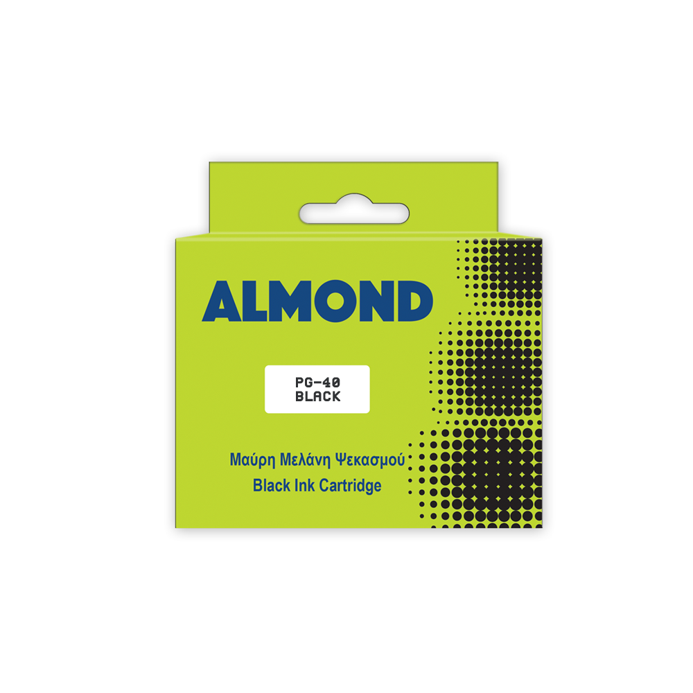 ALMOND INK ΣΥΜΒΑΤΟ ΜΕ CANON #PG-40 BLACK 16ml (A) #0615B001