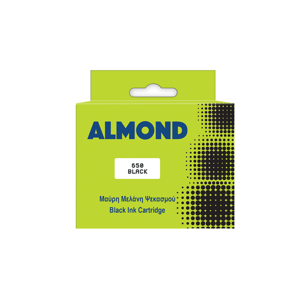 ALMOND INK ΣΥΜΒΑΤΟ ΜΕ HP #650 BLACK 10ml (A) #CZ101AE