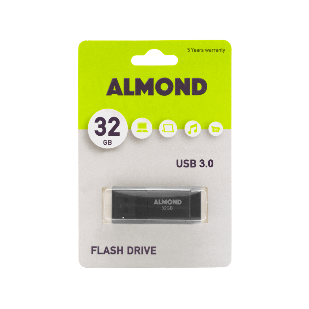 ALMOND FLASH DRIVE USB 3.0 32GB PRIME ΜΑΥΡΟ