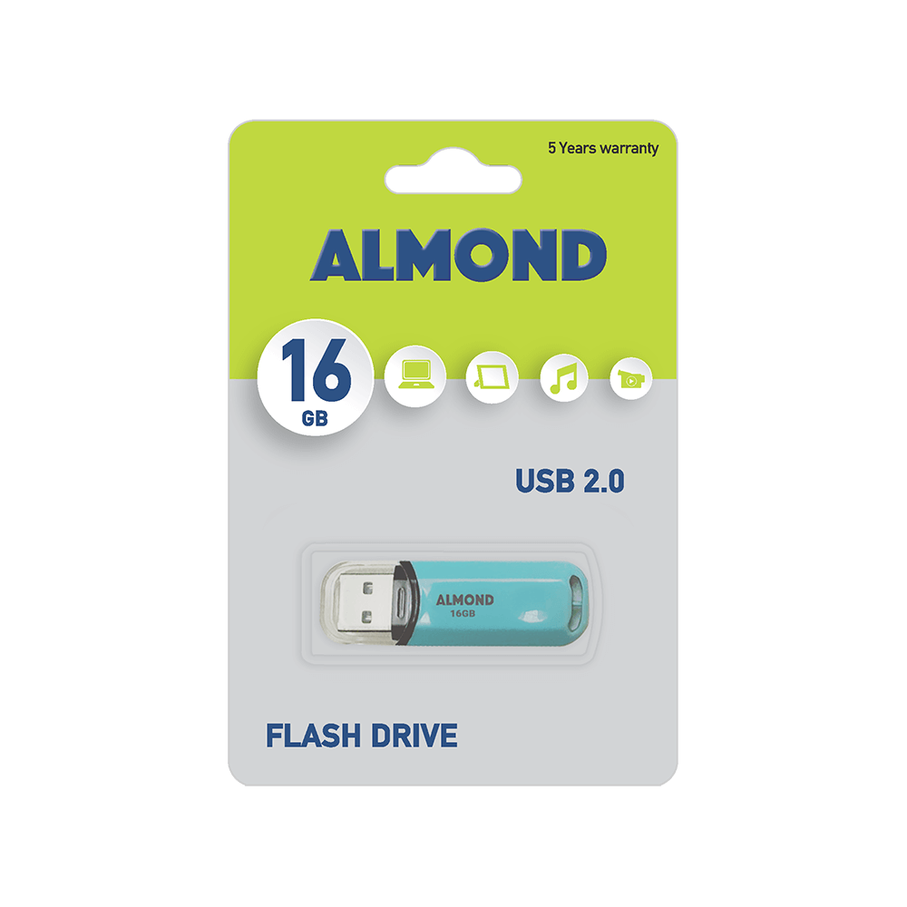 ALMOND FLASH DRIVE USB 2.0 16GB PASTEL ΓΑΛΑΖΙΟ ALMOND FLASH DRIVE USB 2.0 16GB PASTEL ΓΑΛΑΖΙΟ