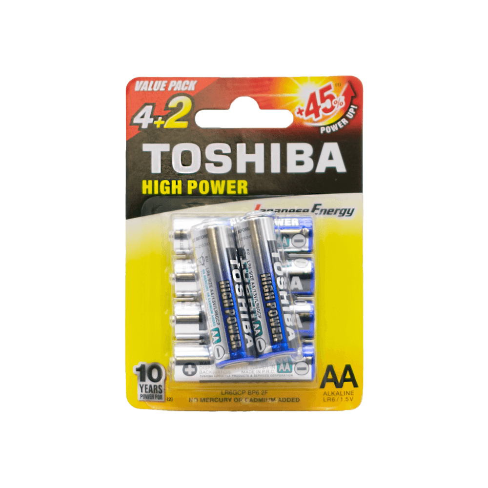 TOSHIBA ΜΠΑΤΑΡΙΕΣ ΑΛΚΑΛΙΚΕΣ AA 4+2 ΤΕΜΑΧΙΑ TOSHIBA ΜΠΑΤΑΡΙΕΣ ΑΛΚΑΛΙΚΕΣ AA 4+2 ΤΕΜΑΧΙΑ