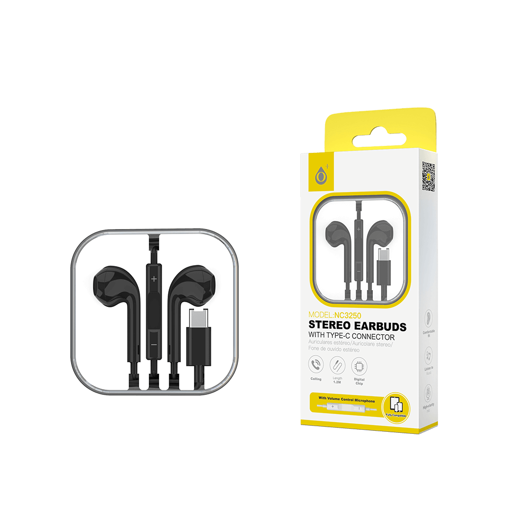 MTK ΑΚΟΥΣΤΙΚΑ ΜΕ ΜΙΚΡΟΦΩΝΟ 1.2m TYPE C STEREO ΜΑΥΡΟ