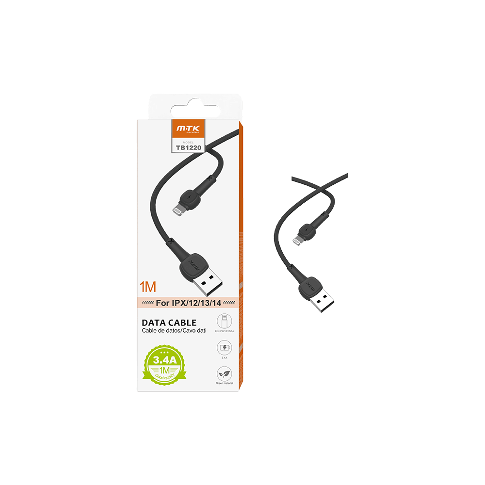 MTK ΚΑΛΩΔΙΟ ΓΙΑ IPHONE IPX/12/13/14 USB ΜΑΥΡΟ MTK ΚΑΛΩΔΙΟ ΓΙΑ IPHONE IPX/12/13/14 USB ΜΑΥΡΟ