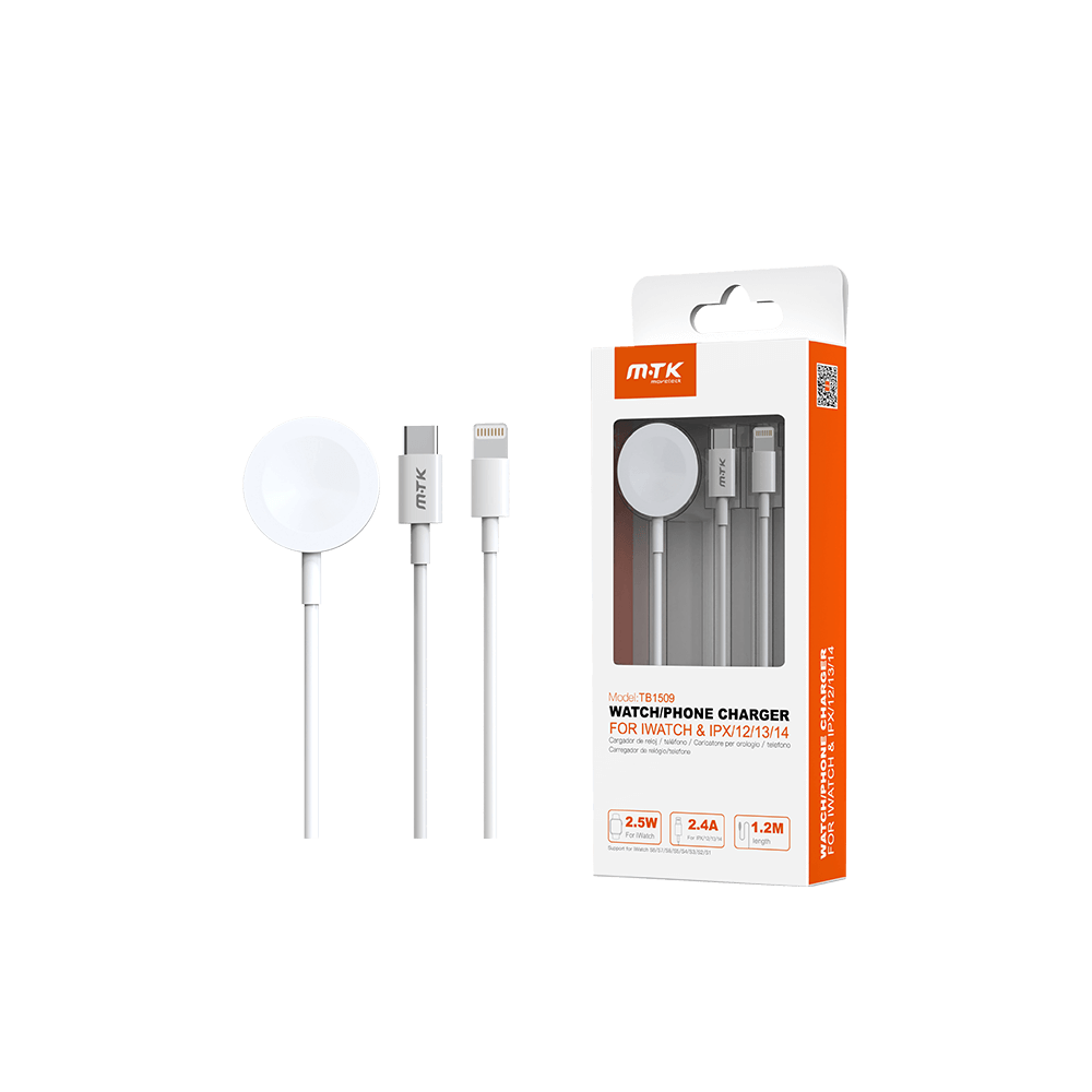 MTK ΚΑΛΩΔΙΟ ΓΙΑ IWATCH/IPHONE IPX/12/13/14 2.5W/5V 2.4Α 1.2m ΛΕΥΚΟ MTK ΚΑΛΩΔΙΟ ΓΙΑ IWATCH/IPHONE IPX/12/13/14 2.5W/5V 2.4Α 1.2m ΛΕΥΚΟ