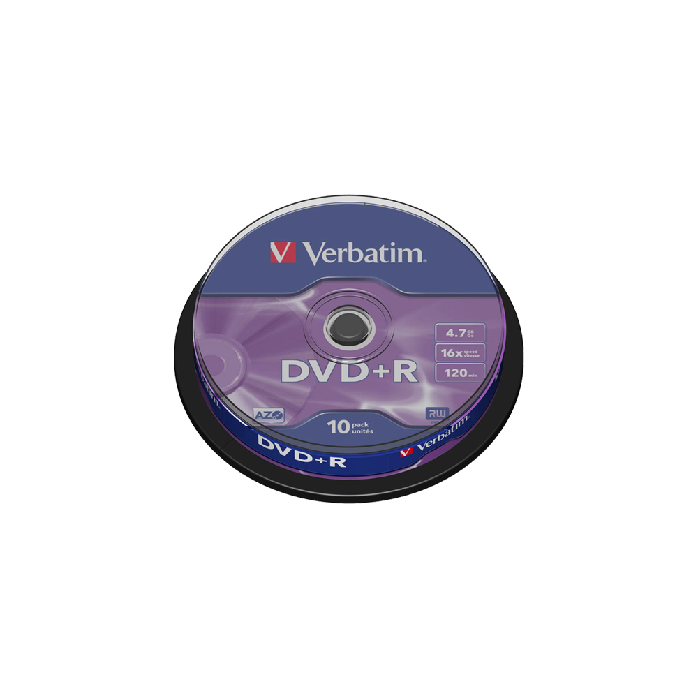 VERBATIM DVD+R 4.7GB 16X CAKEBOX 10 ΤΕΜΑΧΙΑ (Το προιόν πωλείται σε μεμονωμένα τεμάχια του ενός)