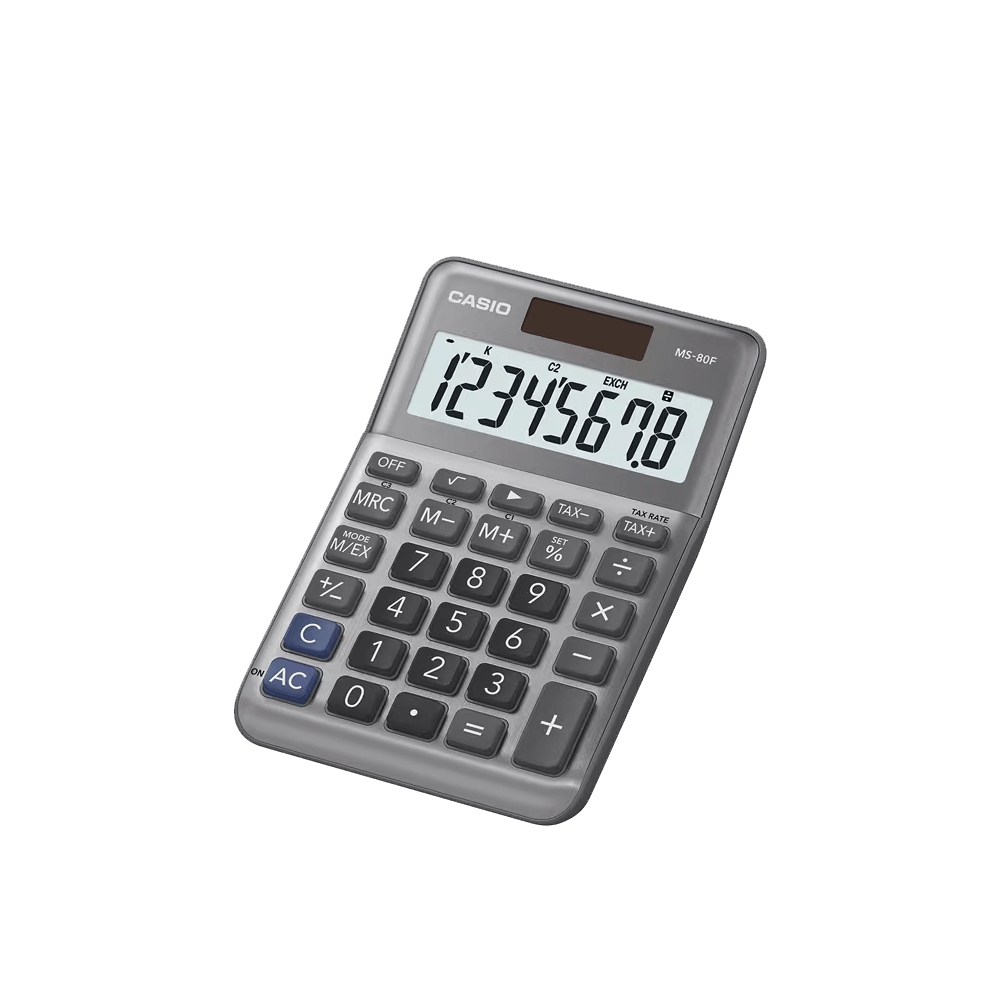 CASIO ΑΡΙΘΜΟΜΗΧΑΝΗΝΗ 8 ΨΗΦΙΩΝ ΜΠΑΤΑΡΙΑΣ/ΗΛΙΑΚΗ ΑΠΟΦΟΡΟΛΟΓΗΣΗΣ 14.5x10.3