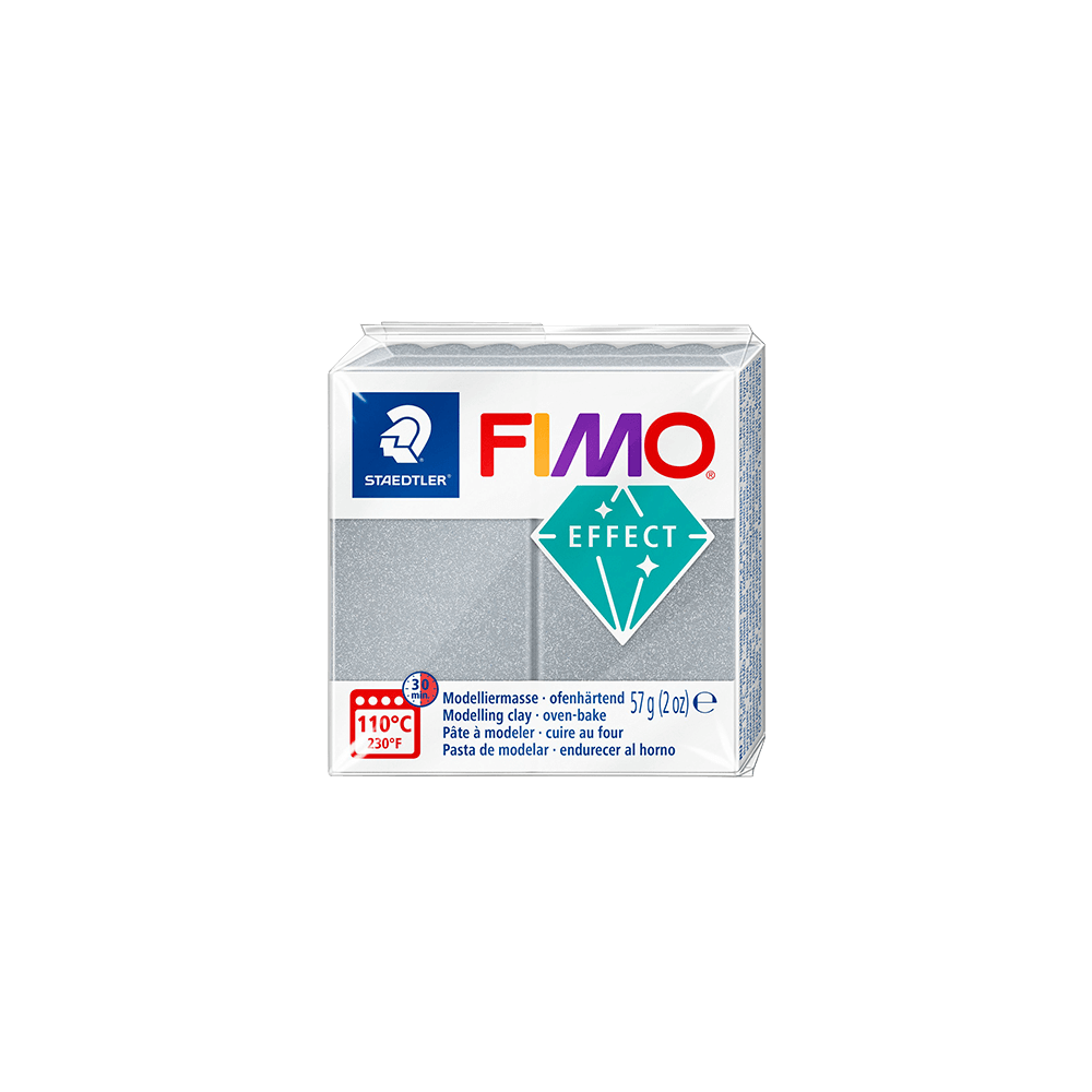STAEDTLER ΠΗΛΟΣ 6 x 57gr FIMO EFFECT METALLIC SILVER